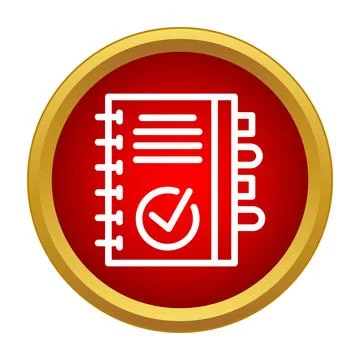 Notebook checklist icon showing task management and planning Stock Illustration