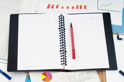 Notebook close-up Stock Photos