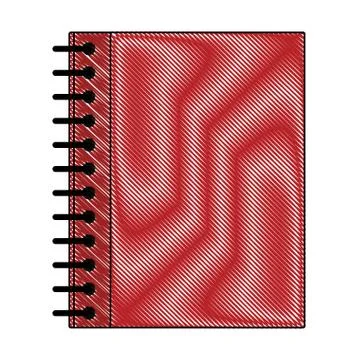 Notebook closed isolated scribble Stock Illustration