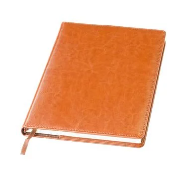 Notebook  closeup on white background Stock Photos