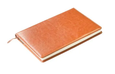 Notebook  closeup on white background Stock Photos