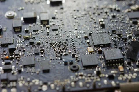 Notebook computer circuit board Stock Photos