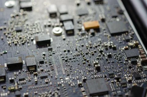 Notebook computer circuit board Stock Photos