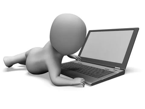 Notebook computer showing browsing web online 스톡 일러스트