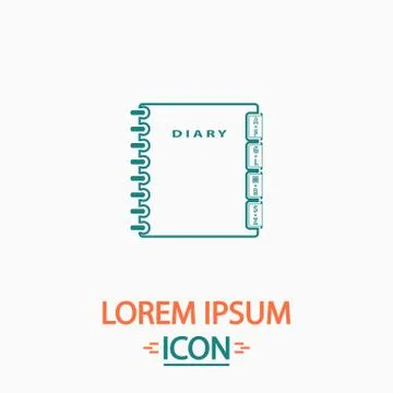 Notebook computer symbol 스톡 일러스트