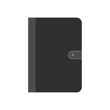 Notebook concept paper education document vector icon top view. Modern diary  Illustrazione stock