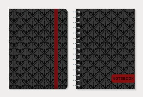 Notebook cover design. Vector set. 스톡 일러스트