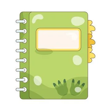 Notebook with cute dinosaur theme イラスト素材