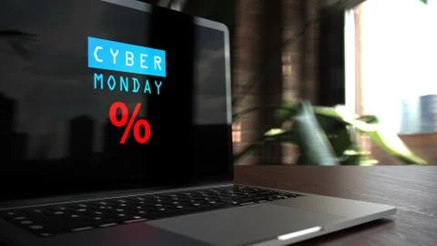 Notebook Cyber Monday Stock Illustration