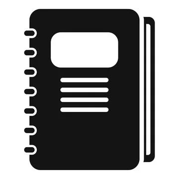 Notebook database icon simple vector. Customer data Stock Illustration