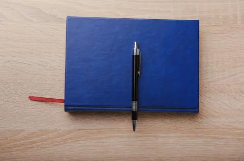 Notebook on the desk 스톡 사진