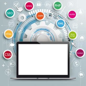 Notebook Developer Web Stock Illustration