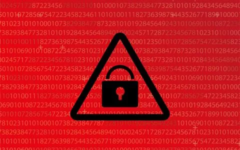 Notebook Display Data Warning Illustrazione stock