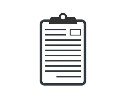 Notebook document, Page notepad white paper logo design. Stock Illustration