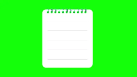 Notebook Dynamic Isolated Green Screen Stock Video Video stock 337165789