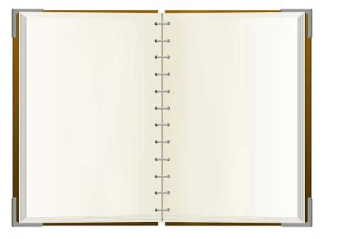 Notebook with empty pages Stock Illustration