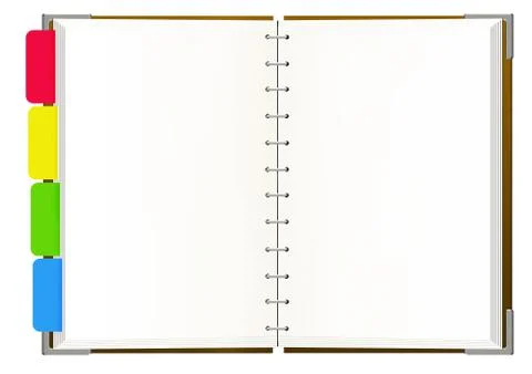 Notebook with empty pages Stock Illustration