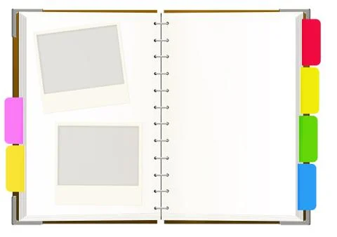 Notebook with empty pages Stock Illustration