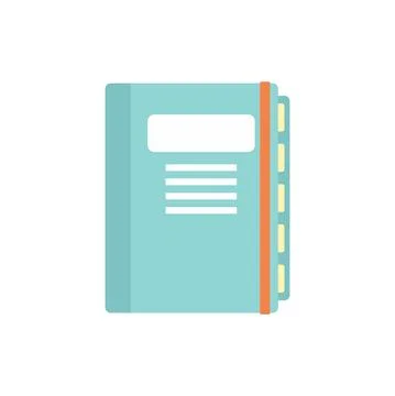 Notebook estimator icon flat isolated vector Illustration
