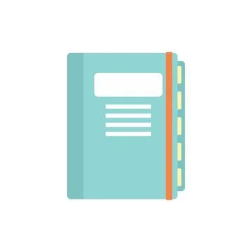 Notebook estimator icon flat isolated Illustration