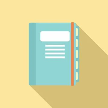 Notebook estimator icon, flat style Illustration