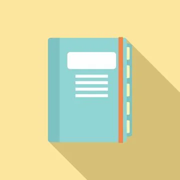 Notebook estimator icon, flat style Illustration