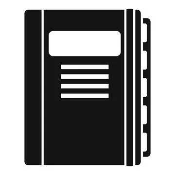 Notebook estimator icon, simple style Illustration