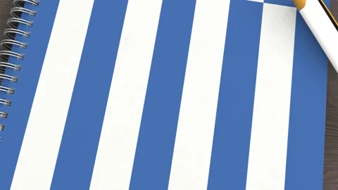 A notebook with the flag of Greece and a lying pen Stock-Footage 167828084
