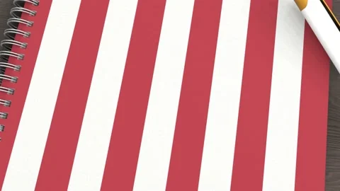 A notebook with the flag of Liberia and a lying pen Stock Footage 167828168
