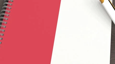A notebook with the flag of Poland and a lying pen Stock Footage 167828246