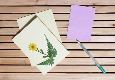 Notebook With Flags and Sticky Notes Stock Photos