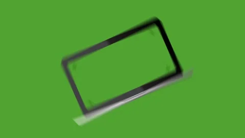 Notebook flat cartoon on green screen chromakey video 4 K Stock Footage 221604169