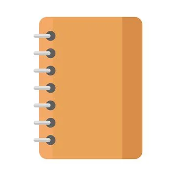 Notebook flat clipart vector illustration イラスト素材