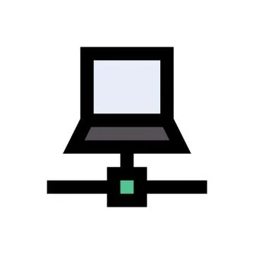 Notebook flat color icon Illustrazione stock