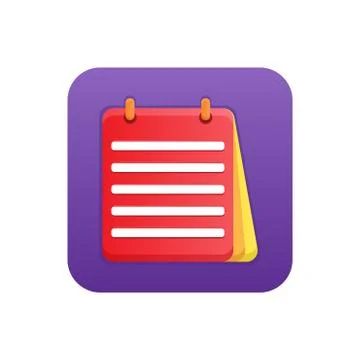 Notebook flat icon Stock Illustration