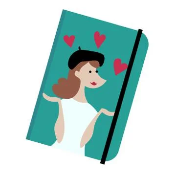 Notebook flat illustration Ilustración de archivo