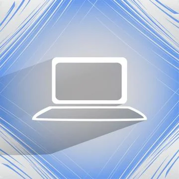 Notebook. Flat modern web button on a flat geometric abstract background Stock Illustration