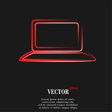 Notebook. Flat modern web button and space for your text. Stock Illustration