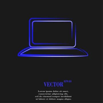 Notebook. Flat modern web button and space for your text. Stock Illustration