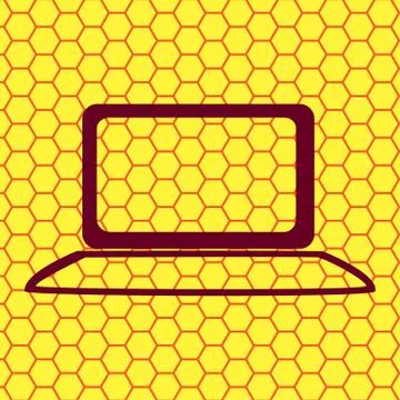 Notebook. Flat modern web button and space for your text. Stock Illustration