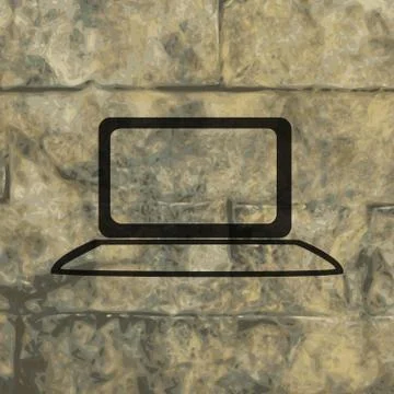 Notebook. Flat modern web button and space for your text. Illustrazione stock