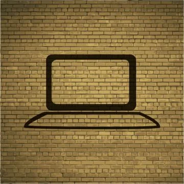 Notebook. Flat modern web button and space for your text. Stock Illustration