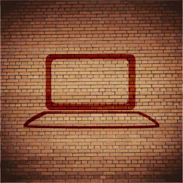 Notebook. Flat modern web button and space for your text. Stock Illustration