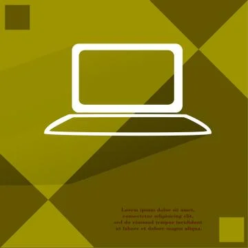 Notebook. Flat modern web button on a flat geometric abstract background Illustrazione stock