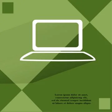 Notebook. Flat modern web button on a flat geometric abstract background Stock Illustration