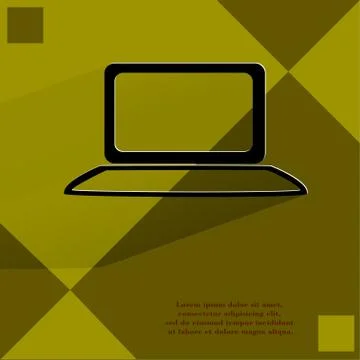 Notebook. Flat modern web button on a flat geometric abstract background Stock Illustration