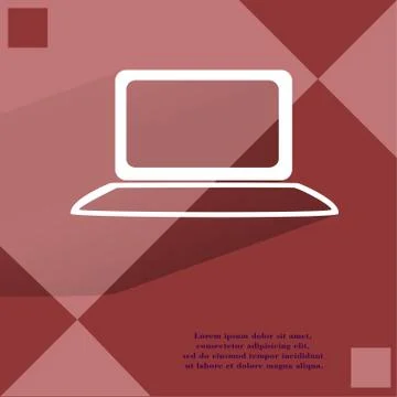 Notebook. Flat modern web button on a flat geometric abstract background Stock Illustration