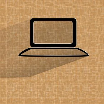 Notebook. Flat modern web button on a flat geometric abstract background Illustrazione stock