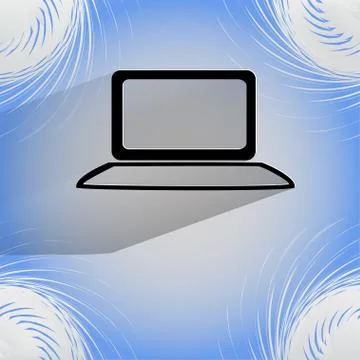 Notebook. Flat modern web button on a flat geometric abstract background Illustrazione stock