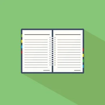 Notebook in a flat style icon Stock Illustration